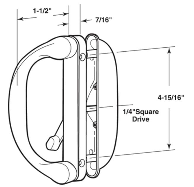 ES Window Sliding Glass Door Handle Replacement – Window Mart Depot